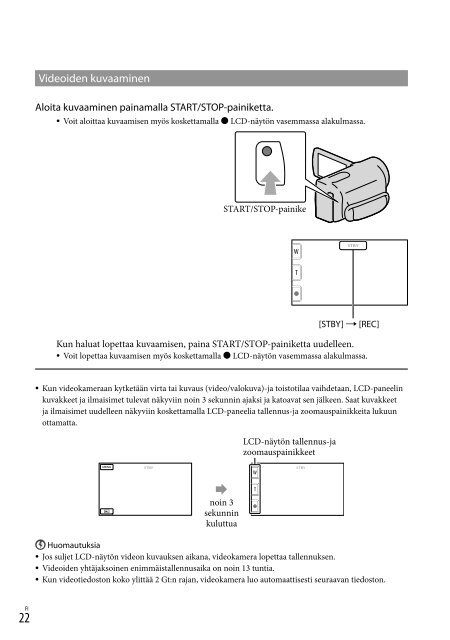 Sony HDR-CX150E - HDR-CX150E Istruzioni per l'uso Finlandese