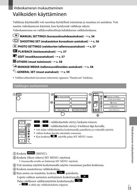 Sony HDR-CX150E - HDR-CX150E Istruzioni per l'uso Finlandese