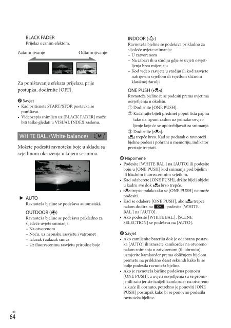 Sony HDR-CX150E - HDR-CX150E Istruzioni per l'uso Croato