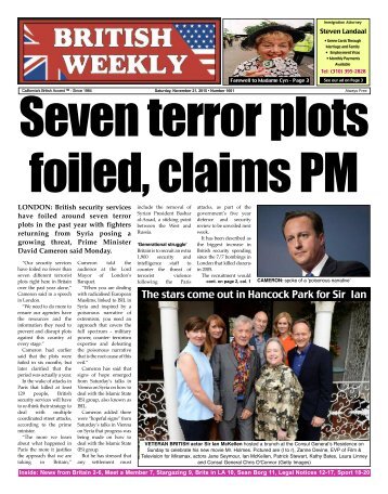 Seven terror plots foiled claims PM
