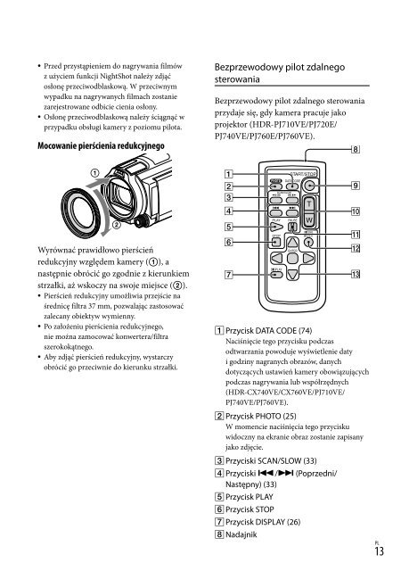 Sony HDR-CX760E - HDR-CX760E Istruzioni per l'uso Ceco