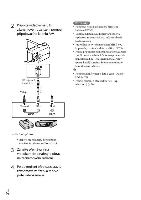 Sony HDR-CX760E - HDR-CX760E Istruzioni per l'uso Ceco