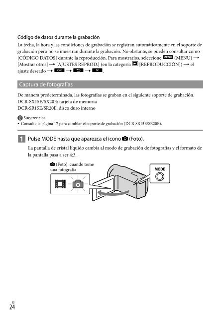 Sony DCR-SR20E - DCR-SR20E Istruzioni per l'uso Greco