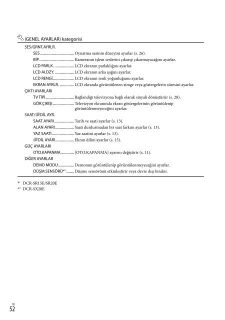 Sony DCR-SR20E - DCR-SR20E Istruzioni per l'uso Greco