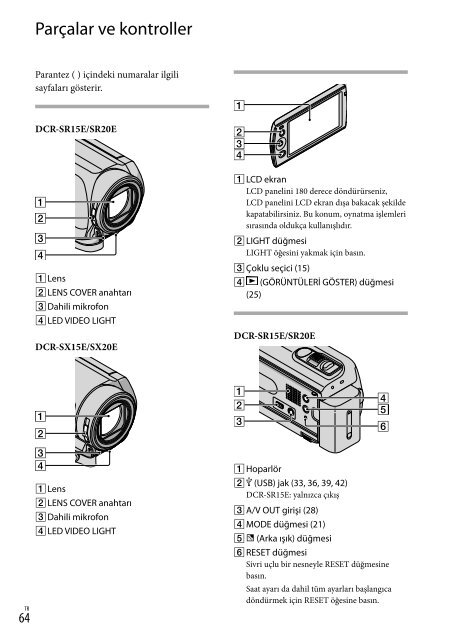 Sony DCR-SR20E - DCR-SR20E Istruzioni per l'uso Greco