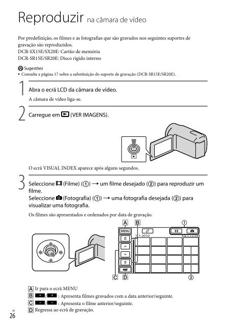 Sony DCR-SR20E - DCR-SR20E Istruzioni per l'uso Greco