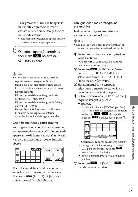 Sony HDR-CX350E - HDR-CX350E Istruzioni per l'uso Portoghese