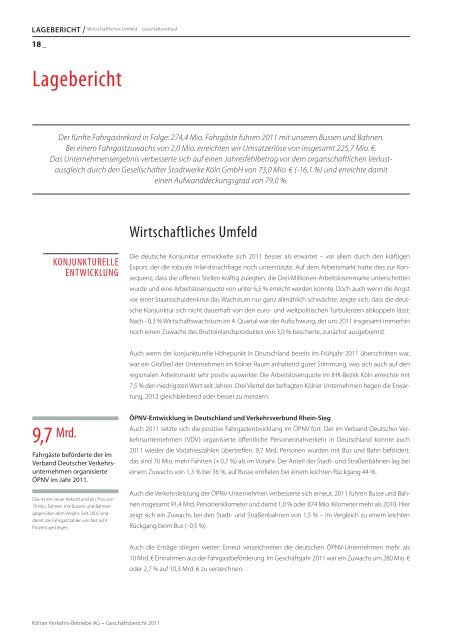 Geschäftsbericht KVB AG 2011 ( pdf 7.2 MB) - Stadtwerke Köln