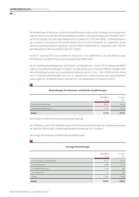 Geschäftsbericht KVB AG 2011 ( pdf 7.2 MB) - Stadtwerke Köln