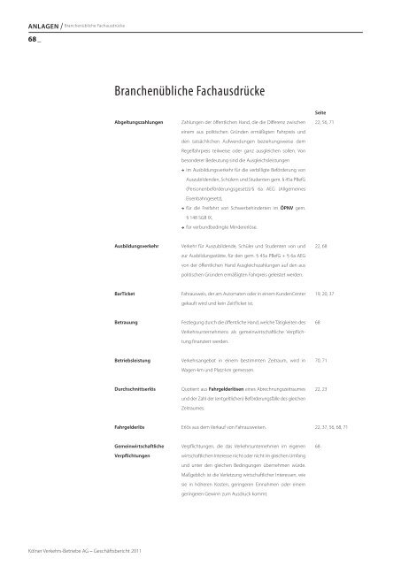 Geschäftsbericht KVB AG 2011 ( pdf 7.2 MB) - Stadtwerke Köln