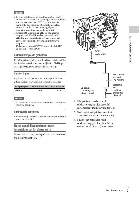 Sony FDR-AX1 - FDR-AX1 Istruzioni per l'uso Lettone