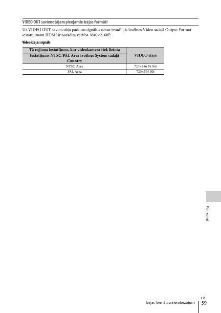 Sony FDR-AX1 - FDR-AX1 Istruzioni per l'uso Lettone