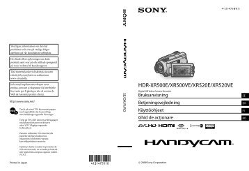 Sony HDR-XR500E - HDR-XR500E Istruzioni per l'uso Danese