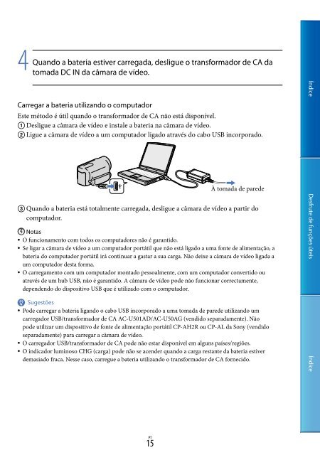 Sony HDR-CX130E - HDR-CX130E Istruzioni per l'uso Portoghese