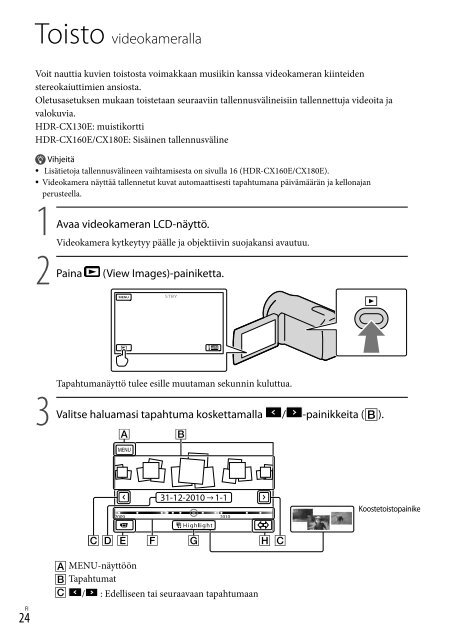 Sony HDR-CX130E - HDR-CX130E Istruzioni per l'uso Danese