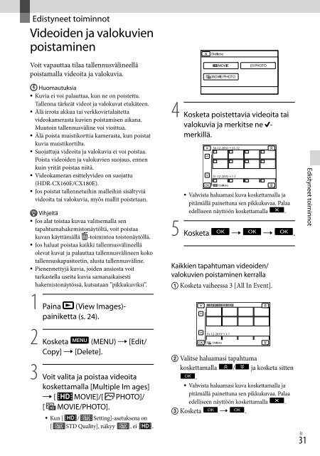 Sony HDR-CX130E - HDR-CX130E Istruzioni per l'uso Danese