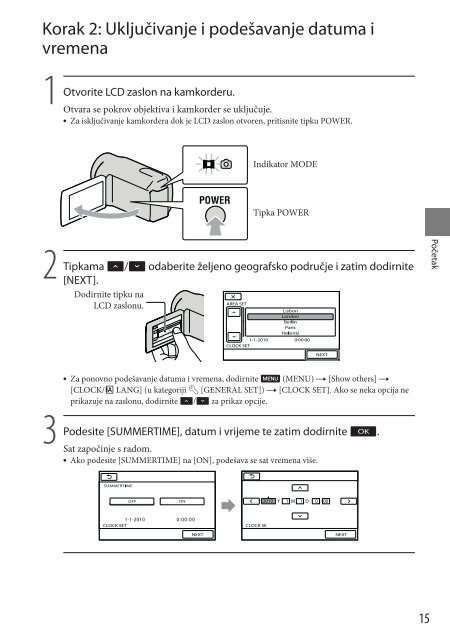 Sony HDR-CX370E - HDR-CX370E Istruzioni per l'uso Croato