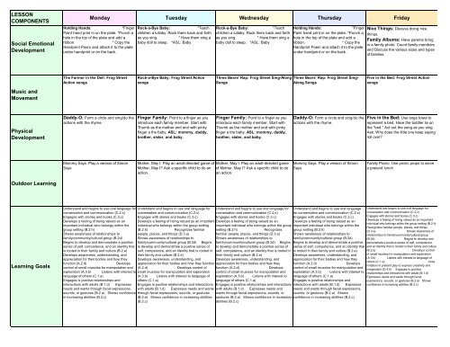 LESSON COMPONENTS Social