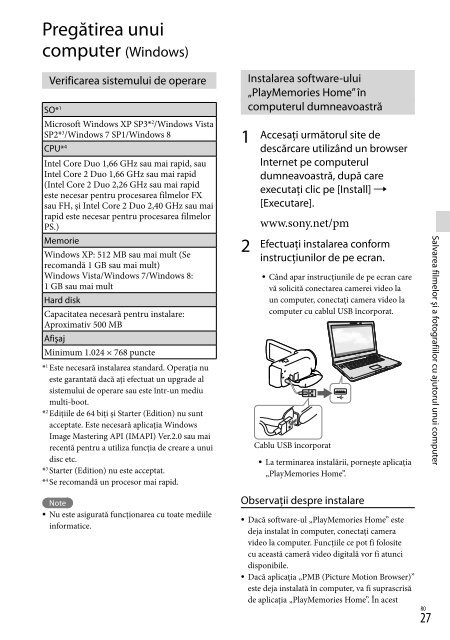 Sony HDR-CX220E - HDR-CX220E Istruzioni per l'uso Rumeno