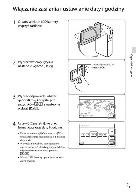 Sony HDR-GW55VE - HDR-GW55VE Istruzioni per l'uso Polacco