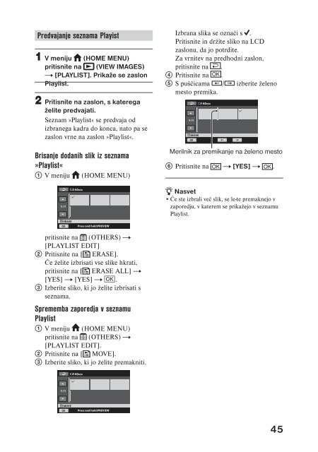 Sony DCR-SR35E - DCR-SR35E Istruzioni per l'uso Sloveno