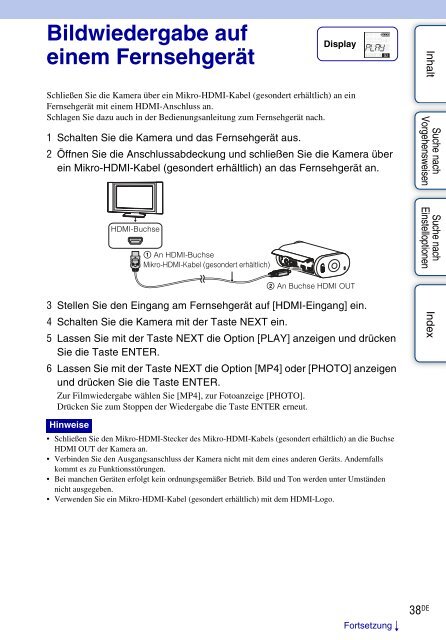 Sony HDR-AS15 - HDR-AS15 Guida all&rsquo;uso Tedesco