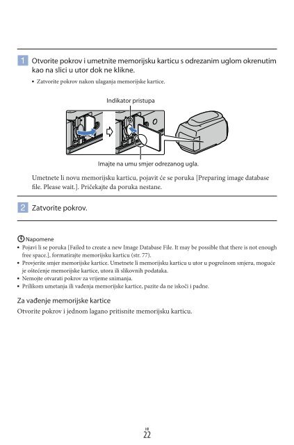 Sony HDR-CX160E - HDR-CX160E Istruzioni per l'uso Croato