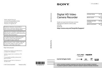 Sony HDR-CX250E - HDR-CX250E Istruzioni per l'uso Ungherese