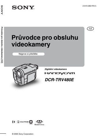 Sony DCR-TRV480E - DCR-TRV480E Istruzioni per l'uso Ceco