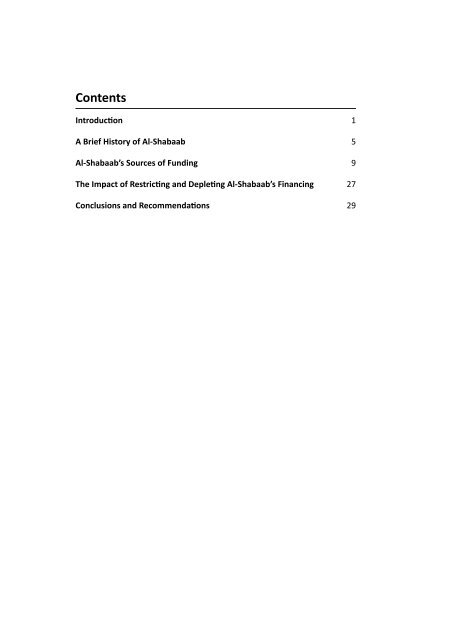 THE ROLE OF FINANCE IN DEFEATING AL-SHABAAB