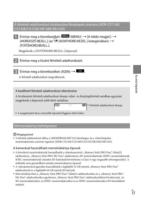 Sony HDR-XR155E - HDR-XR155E Istruzioni per l'uso Ceco