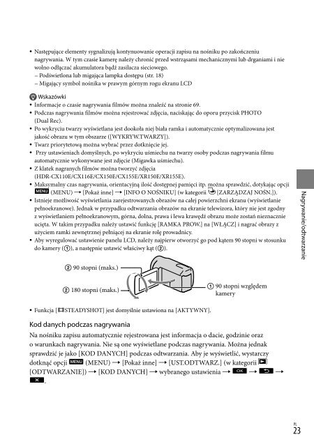 Sony HDR-XR155E - HDR-XR155E Istruzioni per l'uso Ceco