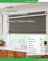 Natural Woven Shades Product Information