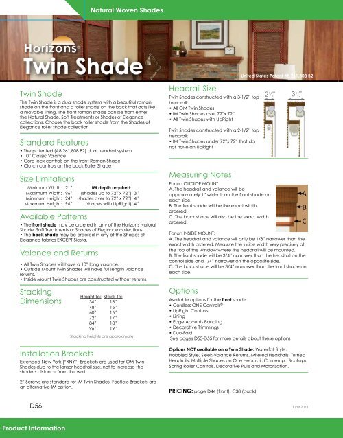 Natural Woven Shades Product Information