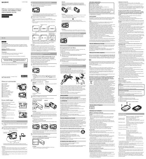 Sony RM-LVR2 - RM-LVR2 Istruzioni per l'uso Spagnolo