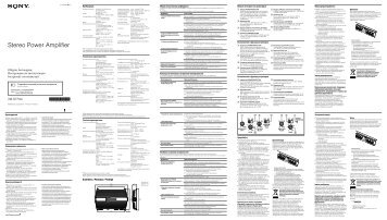 Sony XM-GTR4A - XM-GTR4A Istruzioni per l'uso Ucraino