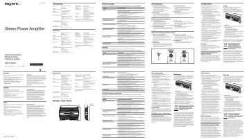 Sony XM-GTX6041 - XM-GTX6041 Istruzioni per l'uso Polacco