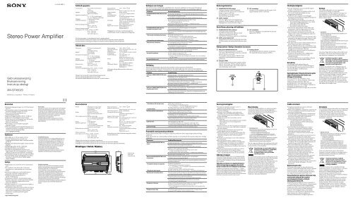 Sony XM-GTX6020 - XM-GTX6020 Istruzioni per l'uso Polacco