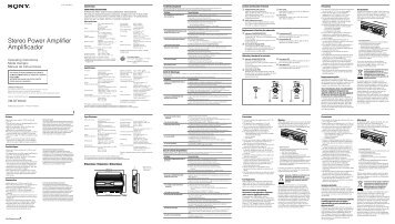 Sony XM-GTX6040 - XM-GTX6040 Istruzioni per l'uso Francese