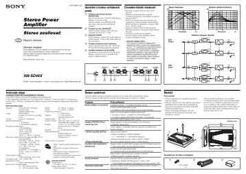 Sony XM-SD46X - XM-SD46X Istruzioni per l'uso Ceco