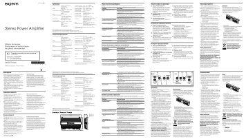 Sony XM-GTR7040 - XM-GTR7040 Istruzioni per l'uso Russo