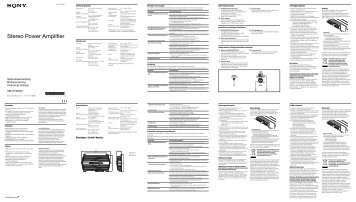 Sony XM-GTX6021 - XM-GTX6021 Istruzioni per l'uso Polacco