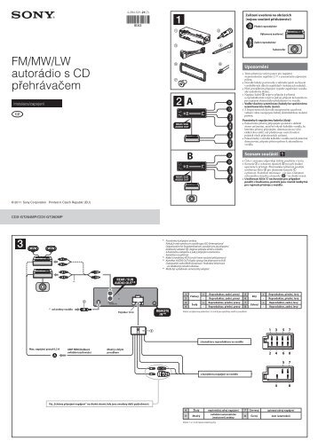 Sony CDX-GT264MP - CDX-GT264MP Istruzioni per l'uso Ceco
