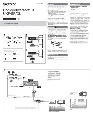 Sony CDX-GT264MP - CDX-GT264MP Guida di installazione Polacco