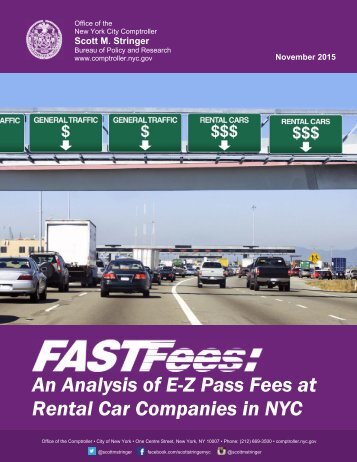 An Analysis of E-Z Pass Fees at Rental Car Companies in NYC