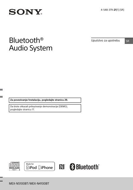 Sony MEX-N4100BT - MEX-N4100BT Istruzioni per l'uso Serbo