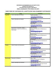 Directorio de los Custodios de la Institución (PDF) - Inter de Aguadilla