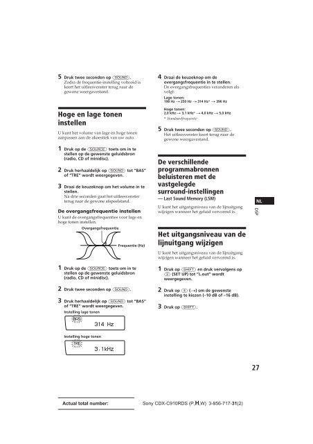 Sony CDX-C910RDS - CDX-C910RDS Istruzioni per l'uso Portoghese