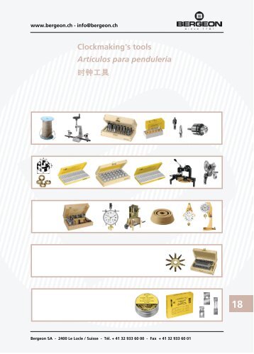 Clockmaking's tools Artículos para pendulería 时钟工具