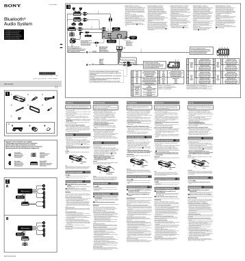 Sony MEX-BT4000U - MEX-BT4000U Guida di installazione Inglese